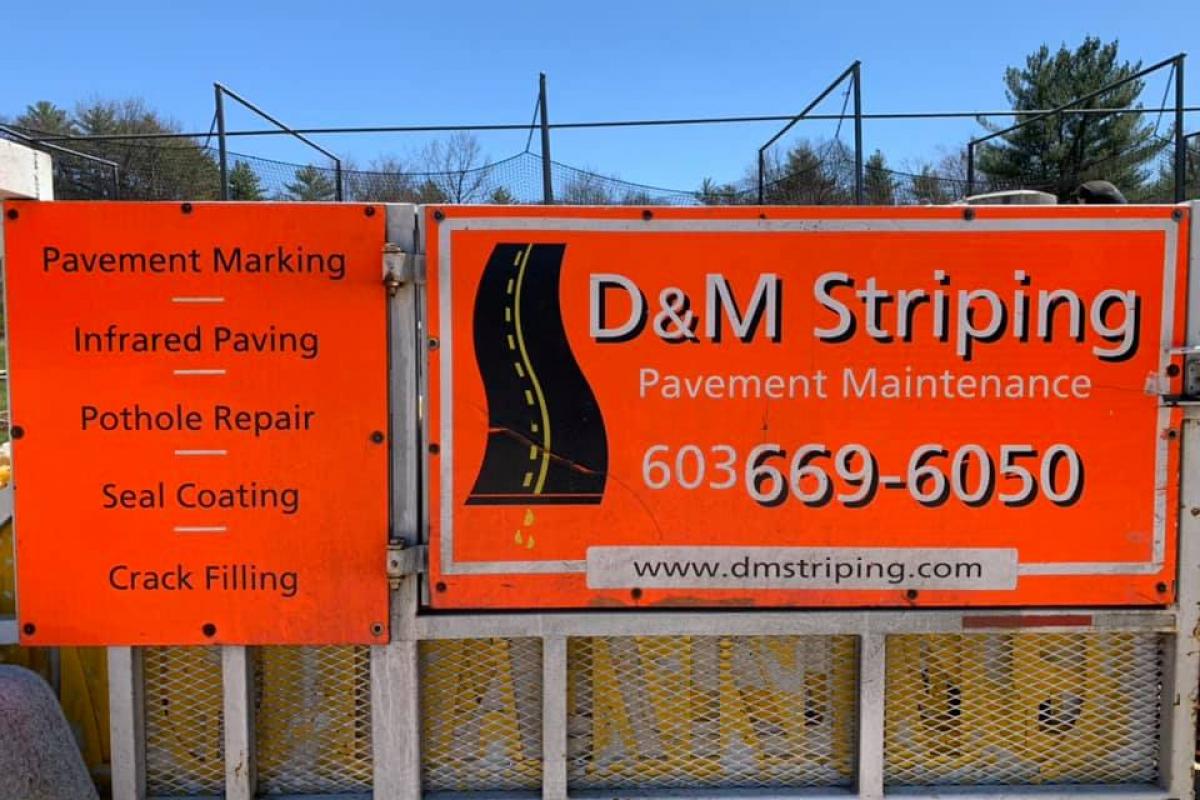 D&M Striping Sign 603 669-6050